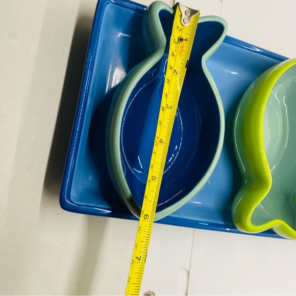 NWOT Summer Living Serving Tray with Three Fish. Blue, Orange, Green. Ceramic. - Picture 6 of 8